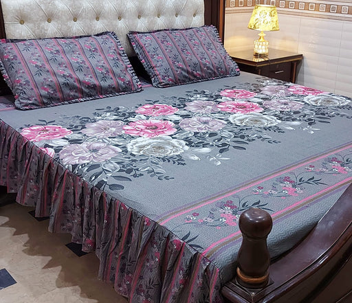 Durable Bed Sheet For Home, Gift For New Couple, Gray.