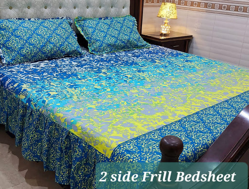Durable Bed Sheet For Home, Gift For New Couple, Green Sg.