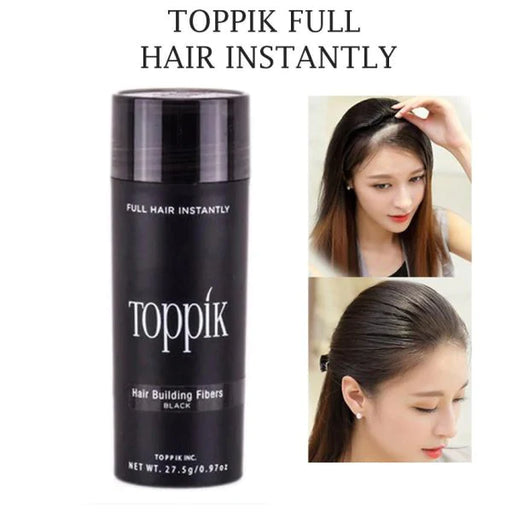 Toppik Pack Of 3 – Fiber 27.5gm + Toppik Hair Comb + Toppik Applicator – Black And Dark Brow