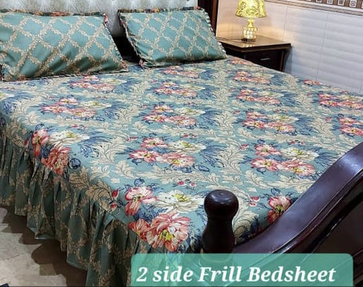 Durable Bed Sheet For Home, Gift For New Couple, Green Nw.