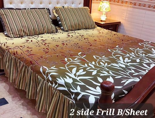 Durable Bed Sheet For Home, Gift For New Couple, Brown Tni.